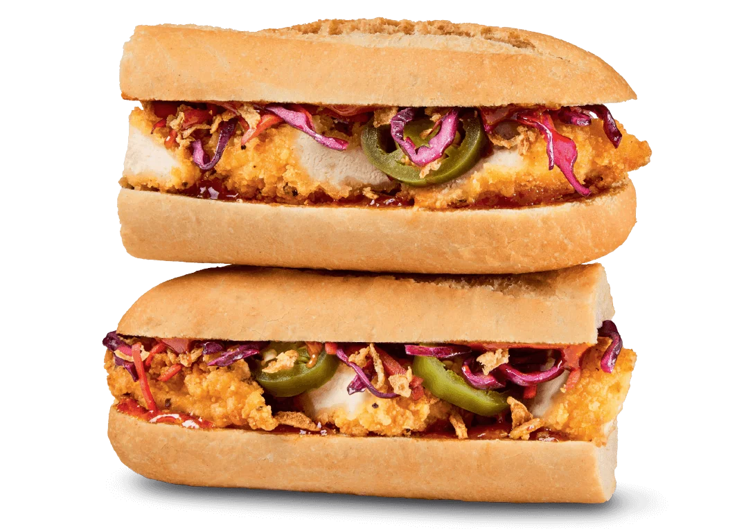 Hot Spicy Korean BBQ Chicken Baguette